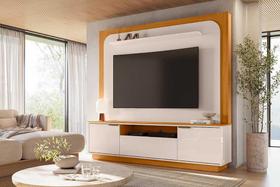 Rack com Painel Nilo para TV de até 75 polegadas - Cinamomo Off White - Madetec Rack com Painel Nilo para TV de até 75 polegadas - Cinamomo Off White - Madetec