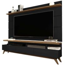 Rack com Painel p/ TV ate 72" Vivare 1.80 Black/Freijó - Giga Moveis
