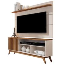 Rack com Painel para Sala TV 50 Retro Pequeno 1 Porta Malbec Wood Giga Moveis