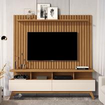 Rack com Painel para Tv 60 Polegadas Pés em Madeira Maciça Ripado Real Vivare Wood 1.6 Rack com Painel para Tv 60 Polegadas Pés em Madeira Maciça Ripado Real Vivare Wood 1.6