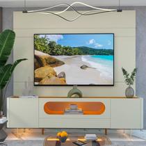 Rack com Painel para Tv 84 Polegadas com Led 1 Gaveta 2 Portas 217cm 100% Mdf Luminare/nobre Rack com Painel para Tv 84 Polegadas com Led 1 Gaveta 2 Portas 217cm 100% Mdf Luminare/nobre