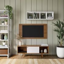 Rack com Painel para TV até 42 Polegadas Taís Freijo e Off White 135 cm