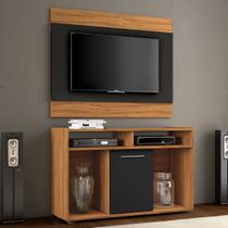 Rack com Painel para TV Até 43 Polegadas Show 1 Porta Freijó Trend/Preto Tx - Pnr Móveis