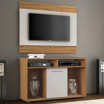 Rack com Painel para TV Até 43 Polegadas Show Freijó Trend/Off White - Pnr Móveis