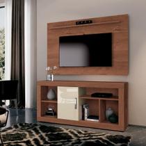 Rack com Painel para Tv até 50 Denver Edn Naturale com Off White - EDN Moveis