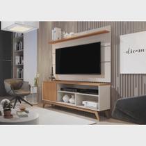 Rack com Painel Para TV ate 50" Off White / Nature - moveis germai