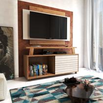 Rack com Painel para TV Até 50 Polegadas Orlando 1 Porta de Correr Canelato 3d - Panorama Móveis