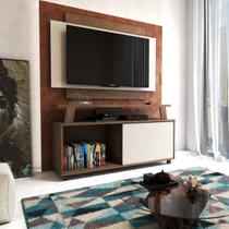 Rack com Painel para TV Até 50 Polegadas Orlando 1 Porta de Correr Mocaccino 3d - Panorama Móveis