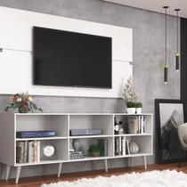 Rack com Painel para TV até 55 Polegadas 180cmx158cm Pés Branco