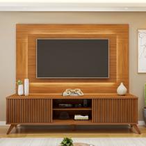 Rack com Painel para TV até 58 Polegadas com LED 100% MDF 220cmx130cm Pés em Madeira Maciça Gaia Grécia