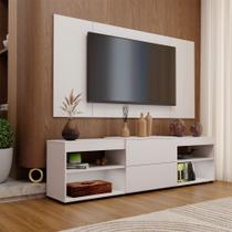 Rack com Painel para TV Até 60 Polegadas Granville 1 Porta 2 Prateleiras Branco - Panorama Móveis Rack com Painel para TV Até 60 Polegadas Granville 1 Porta 2 Prateleiras Branco - Panorama Móveis