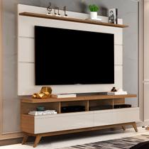 Rack com Painel para TV Até 60 Polegadas Vivare 2 Gavetas Freijó/Off White - Giga Móveis