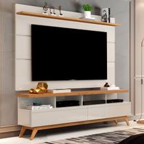 Rack com Painel para TV Até 60 Polegadas Vivare 2 Gavetas Off White/Nature - Giga Móveis Rack com Painel para TV Até 60 Polegadas Vivare 2 Gavetas Off White/Nature - Giga Móveis