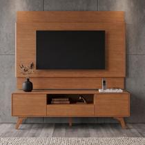 Rack com Painel para Tv até 65 Polegadas 100% Mdf e Pés em Madeira Maciça Ares Rack com Painel para Tv até 65 Polegadas 100% Mdf e Pés em Madeira Maciça Ares