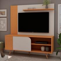 Rack com Painel para TV até 65 Polegadas 140cmx147,5cm Porta de Correr Bege Cinamomo/Off White Rack com Painel para TV até 65 Polegadas 140cmx147,5cm Porta de Correr Bege Cinamomo/Off White