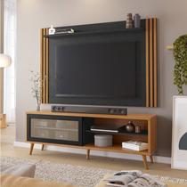 Rack com Painel para Tv até 65 Polegadas 164cmx163cm com Ripado e Palhinha Rack com Painel para Tv até 65 Polegadas 164cmx163cm com Ripado e Palhinha