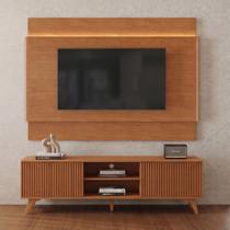 Rack com Painel para Tv até 65 Polegadas 185x196cm Mdf Gaia Marrom Naturalle Rack com Painel para Tv até 65 Polegadas 185x196cm Mdf Gaia Marrom Naturalle