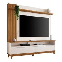 Rack com Painel para TV até 65 Polegadas 2 Portas 2 Prateleiras NT 1335 Off White/Freijó - Notável
