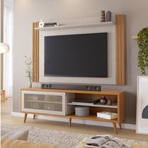 Rack com Painel para Tv até 65 Polegadas com Ripado e Telinha Palhinha