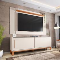 Rack com Painel para TV até 65 Polegadas Ripado 169,9CMX180CM Mondrian Bege Rack com Painel para TV até 65 Polegadas Ripado 169,9CMX180CM Mondrian Bege