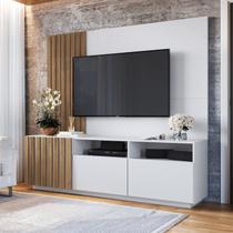 Rack com Painel Para Tv até 65 Polegadas Ripado 180cm