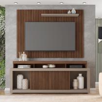 Rack com Painel para TV até 70 Polegadas MDF 224cmx224cm Valença Marrom Fendi/Havana