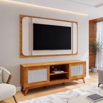 Rack com Painel para TV até 75 Polegadas 180,5cmx193cm Palha Natural Moralles