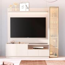 Rack com Painel para TV até 75 Polegadas com LED 100% MDF 223cmx219cm Vitoria Regia Yescasa Rack com Painel para TV até 75 Polegadas com LED 100% MDF 223cmx219cm Vitoria Regia Yescasa