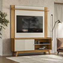 Rack com Painel para TV até 75 Polegadas Extensível 1 Porta Esmeralda Tulum Linea Brasil