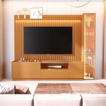 Rack com Painel para TV até 84 Polegadas com LED 100% MDF 269cmx219cm Led Vitoria Regia YesCasa Rack com Painel para TV até 84 Polegadas com LED 100% MDF 269cmx219cm Led Vitoria Regia YesCasa