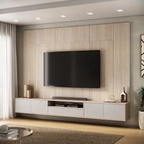 Rack com Painel para TV até 85 Polegadas 100% MDF 270cmx200cm Astro Yescasa Rack com Painel para TV até 85 Polegadas 100% MDF 270cmx200cm Astro Yescasa