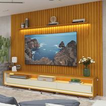Rack com Painel para Tv até 90 Polegadas Led 3 Gavetas com Rodízios 275cm Nobre/requinte 100% MDF