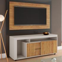 Rack com Painel para Tvs de Até 50 Polegadas Melody 2 Portas Off White/Mel