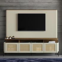 Rack com Painel Porta Sextava 180cm Pés em Metal 100% MDF Rack com Painel Porta Sextava 180cm Pés em Metal 100% MDF