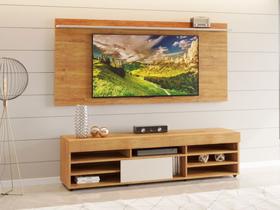 Rack com Painel Ravena para TV 55” Bela Mel/Off White - Viero Moveis