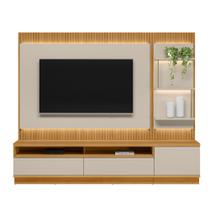 Rack com Painel Ripado 1 Módulo Lateral São Paulo Linea Brasil Rack com Painel Ripado 1 Módulo Lateral São Paulo Linea Brasil