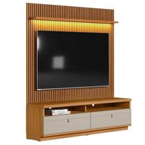 Rack com Painel Ripado para Tv 75 Pol. 180cm Golden L06 Nature/Off White - Mpozenato Rack com Painel Ripado para Tv 75 Pol. 180cm Golden L06 Nature/Off White - Mpozenato