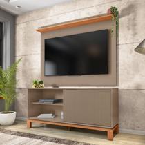 Rack com Painel Ripado para TV até 55 Polegadas 136cmx108cm Mondrian Freijó Marrom Freijo Rack com Painel Ripado para TV até 55 Polegadas 136cmx108cm Mondrian Freijó Marrom Freijo