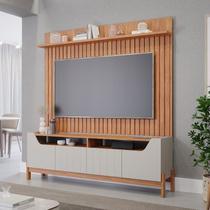 Rack com Painel Ripado para TV até 60 Polegadas 100% MDF Moema Espresso Móveis