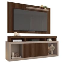 Rack com Painel Ripado para TV até 65 Polegadas MDF 180cmx174cm Esmeralda