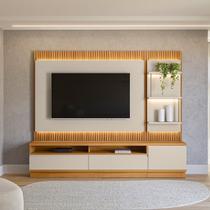 Rack com Painel Ripado para TV até 70 Polegadas com LED MDF 238cmx198cm São Paulo