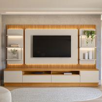 Rack com Painel Ripado para TV até 70 Polegadas com LED MDF 297cmx198cm São Paulo
