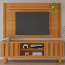 Rack com Painel Ripado para TV até 70 Polegadas MDF 200cmx177cm Trunfo Candian