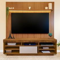 Rack com Painel Ripado para TV até 75 Polegadas com LED Impressão Ripada 3D Treviso/Liverpool