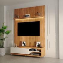 Rack com Painel Ripado para Tv até 84 Polegadas 307cmx231cm Rack com Painel Ripado para Tv até 84 Polegadas 307cmx231cm