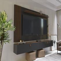 Rack com Painel Ripado Suspenso para TV até 70 Polegadas 2 Portas Grécia 180cm