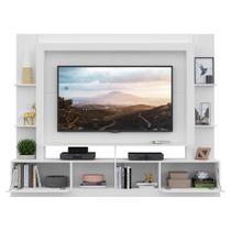 Rack com Painel Suporte 65 C/ Espelho Branco