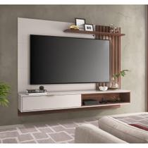 Rack com Painel Suspenso Tocantins 180 cm para TV de até 60 - Off White/Nogueira