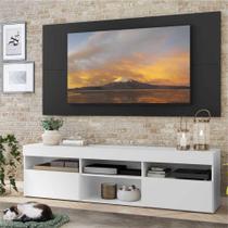 Rack com Painel TV 65" com 2 portas Londres Multimóveis Branco/Preto