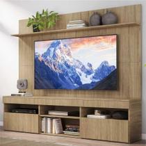 Rack com Painel TV 65" Madri Multimóveis com Suporte e Prateleira Rustic